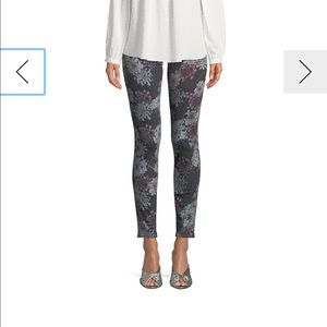 J Brand "620" jeans in floral-print denim.
